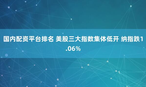 国内配资平台排名 美股三大指数集体低开 纳指跌1.06%