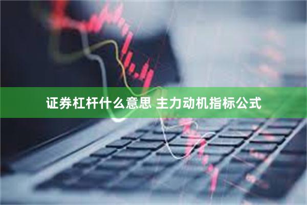 证券杠杆什么意思 主力动机指标公式